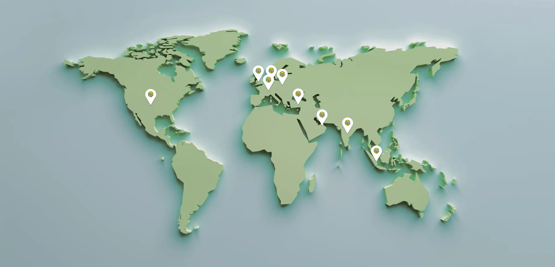 World map of Agroalan contact offices